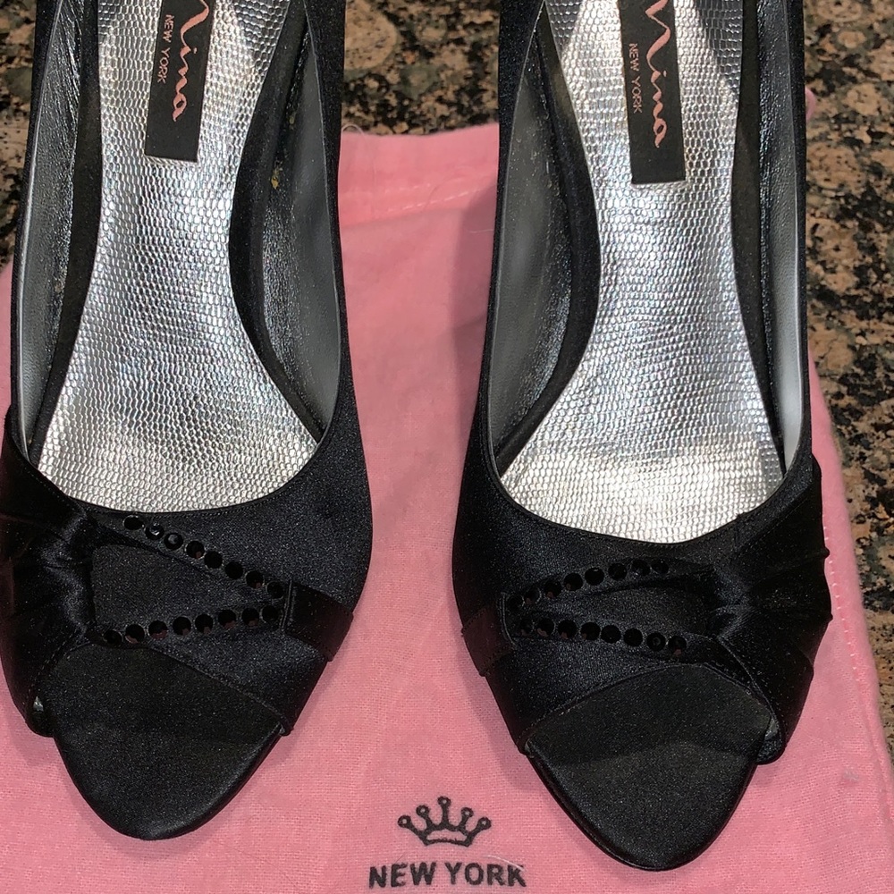Black Satin Dress Shoes